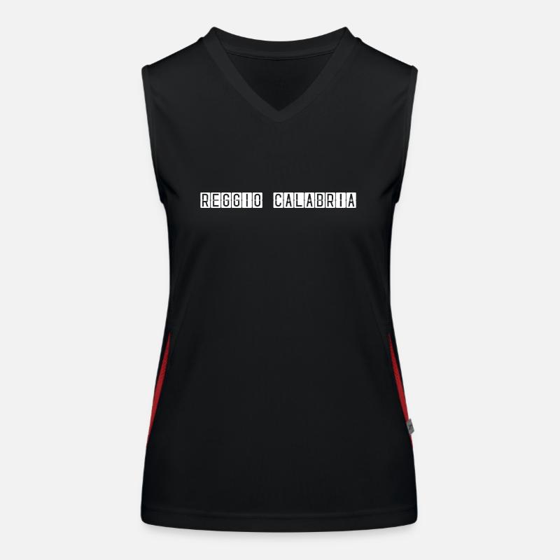 Reggio Calabria Flughafentafel Funktionelles Kontrast-Tank Top für Frauen