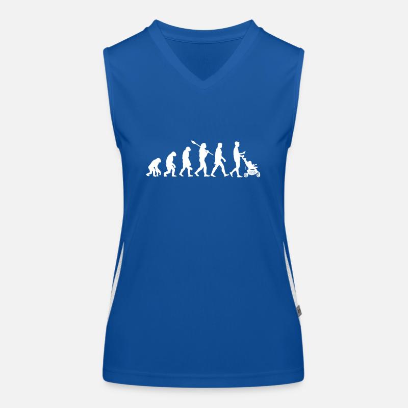 Die Evolution des Super Papa - Neues Papa-Geschenk Funktionelles Kontrast-Tank Top für Frauen