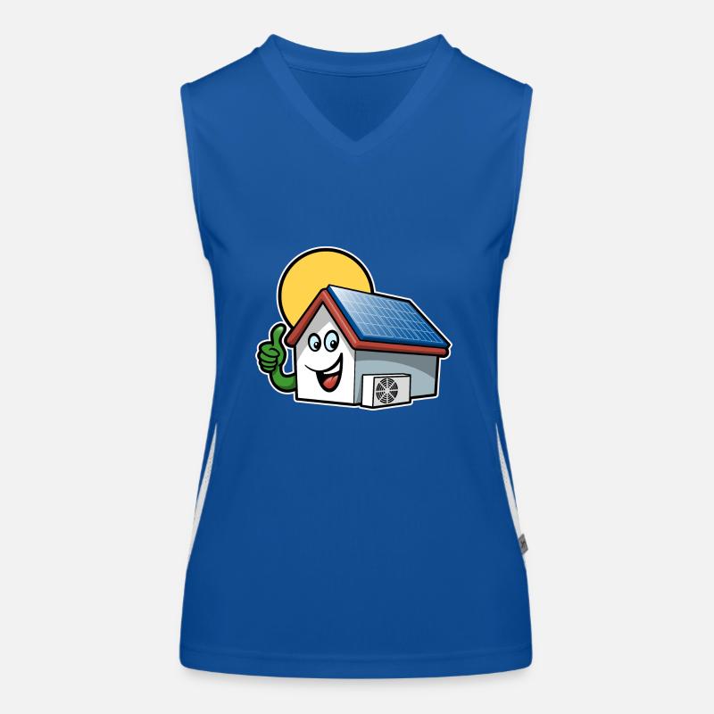 Renewable Energy - Solar Cell - Heat Pump Women's Functional Contrast Tank Top