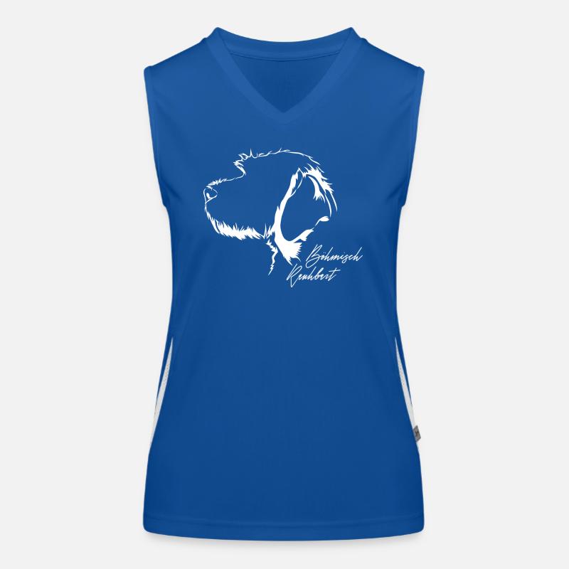 BÖHMISCH RAUHBART Profil Hunde Hund Wilsigns Funktionelles Kontrast-Tank Top für Frauen