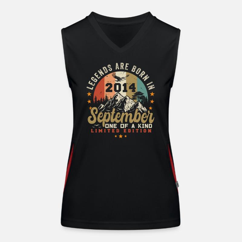 September 2014, born in 2014 Women's Functional Contrast Tank Top