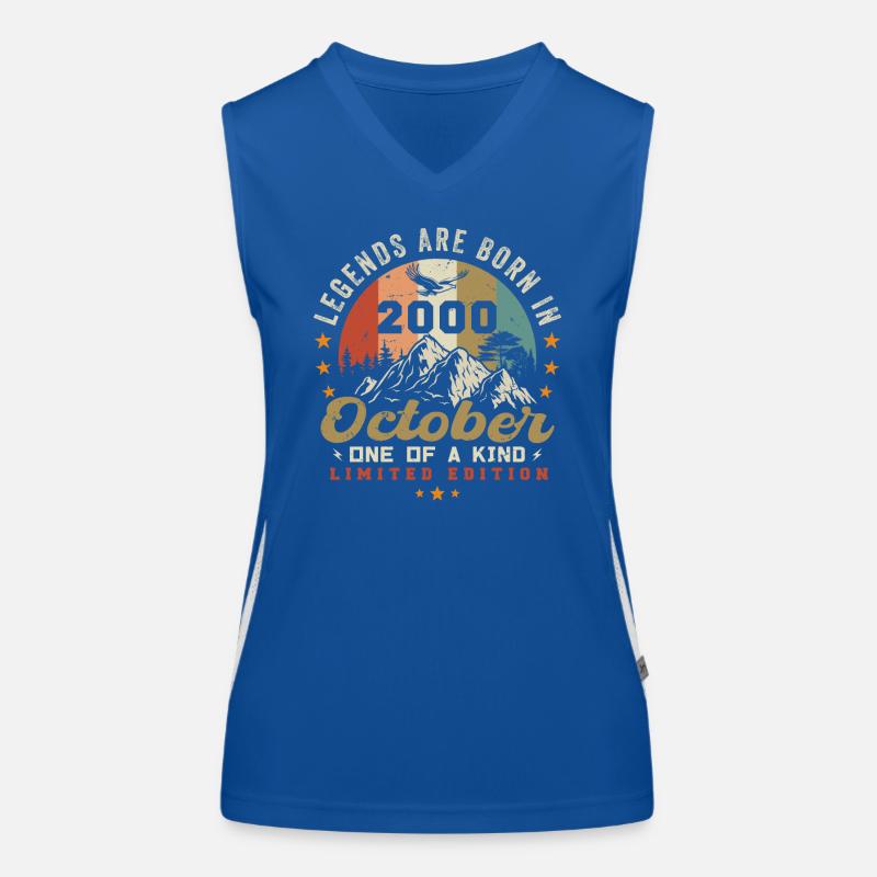 October 2000 - Birthday in October 2000 Women's Functional Contrast Tank Top