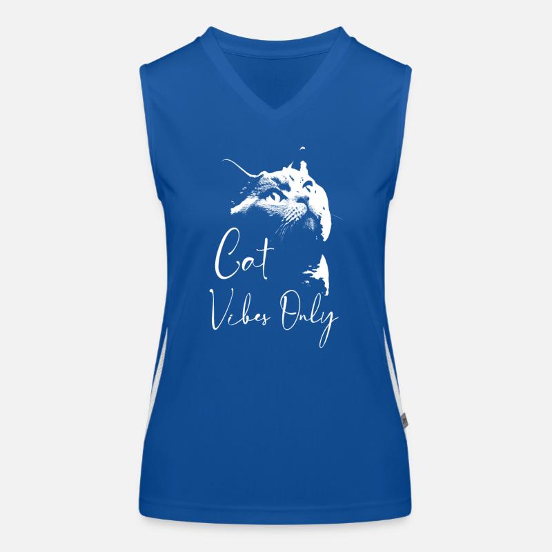 Britisch Kurzhaar Katze Geschenk - Cat Vibes Only Funktionelles Kontrast-Tank Top für Frauen
