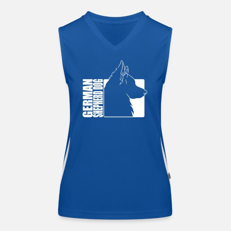 German Shepherd Dog Profil Hunde Hund Wilsigns Funktionelles Kontrast-Tank Top für Frauen