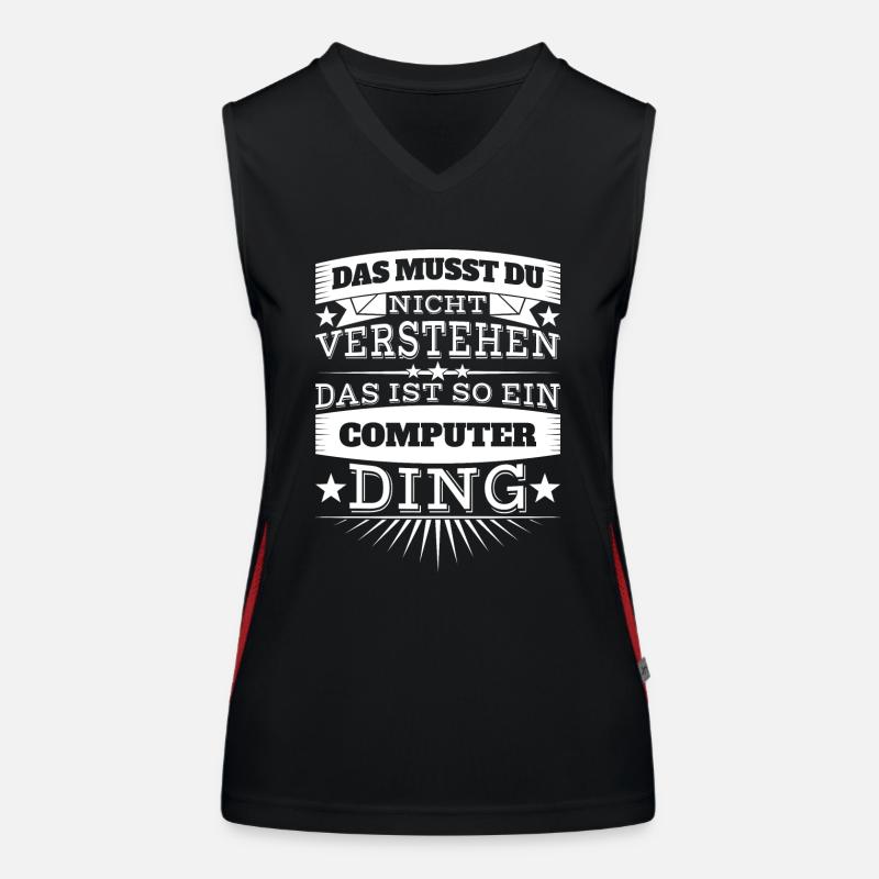 Computer Funktionelles Kontrast-Tank Top für Frauen
