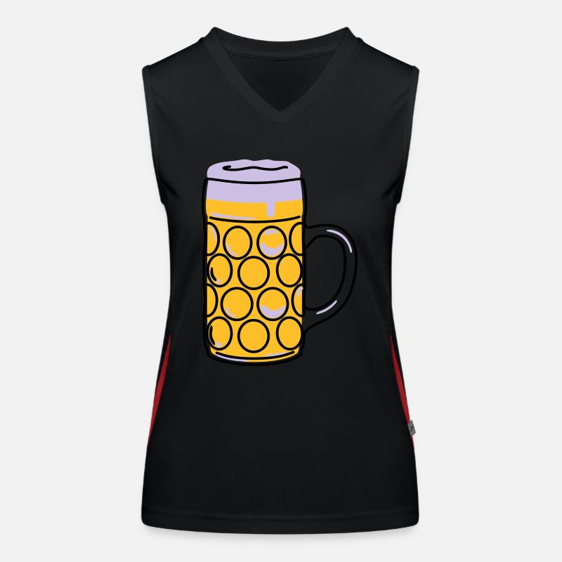 Bierkrug, Schoppen, Maß Funktionelles Kontrast-Tank Top für Frauen