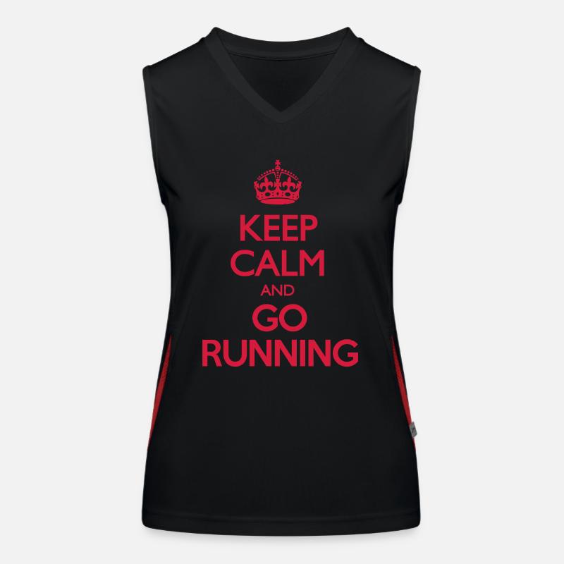 Keep Calm and Go Running Débardeur respirant contrasté Femme