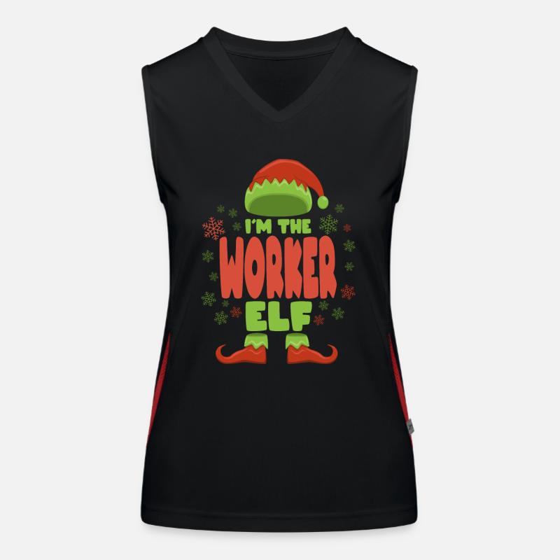 Worker Christmas Elf Women's Functional Contrast Tank Top