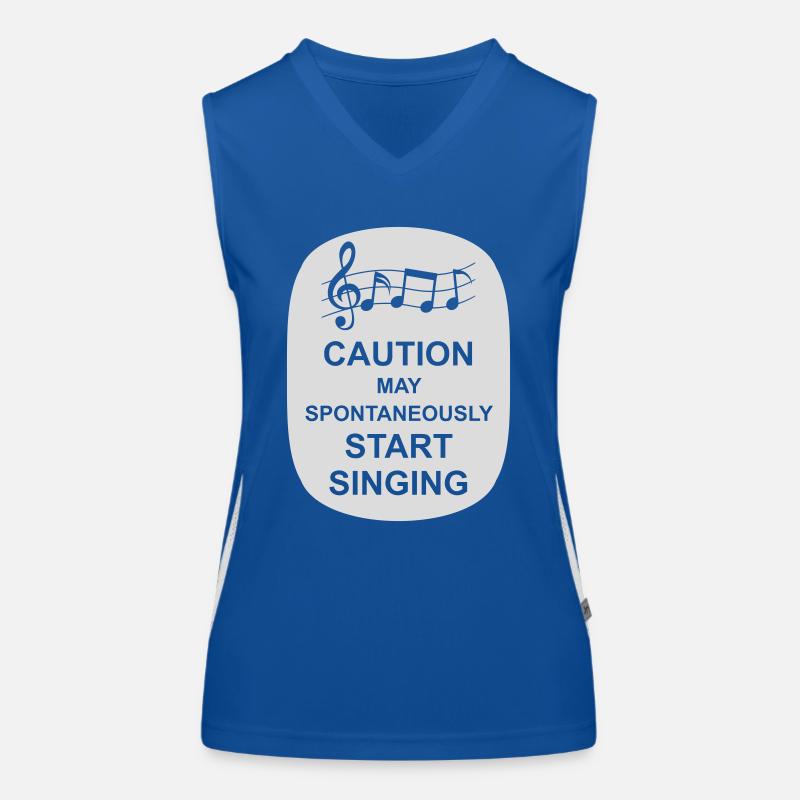 may spontaneously start singing Funktionelles Kontrast-Tank Top für Frauen