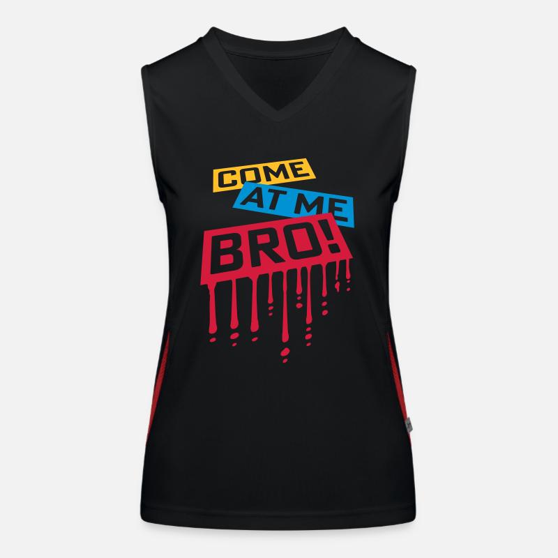 come at me bro Women's Functional Contrast Tank Top