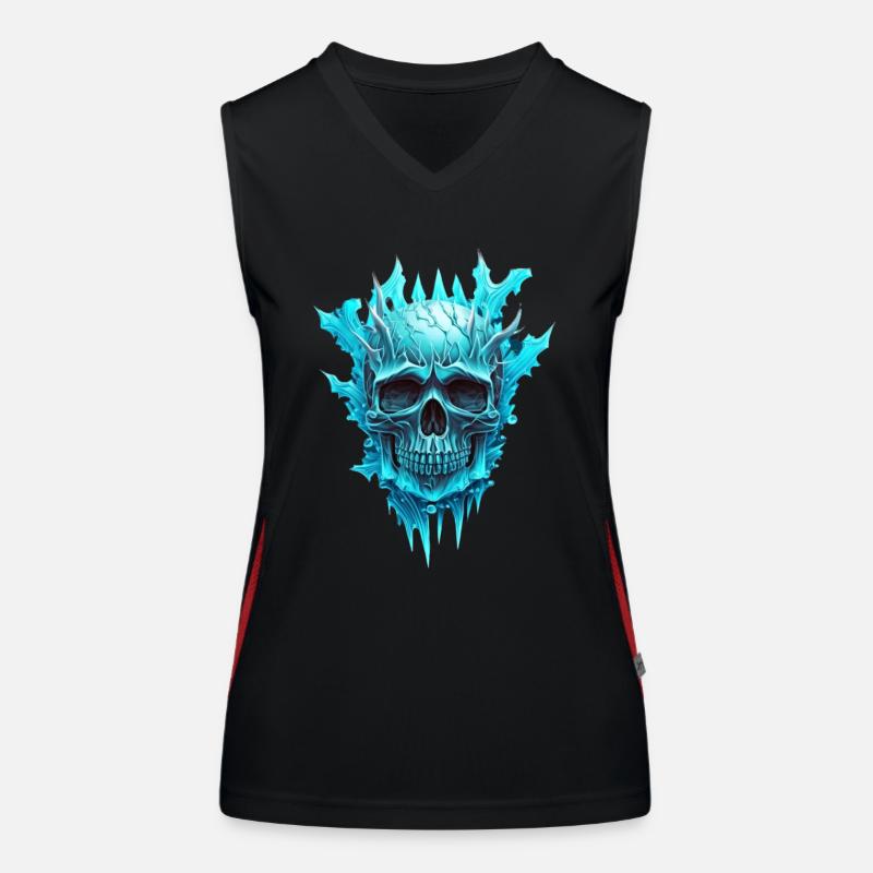 Eisiger Schädel Funktionelles Kontrast-Tank Top für Frauen