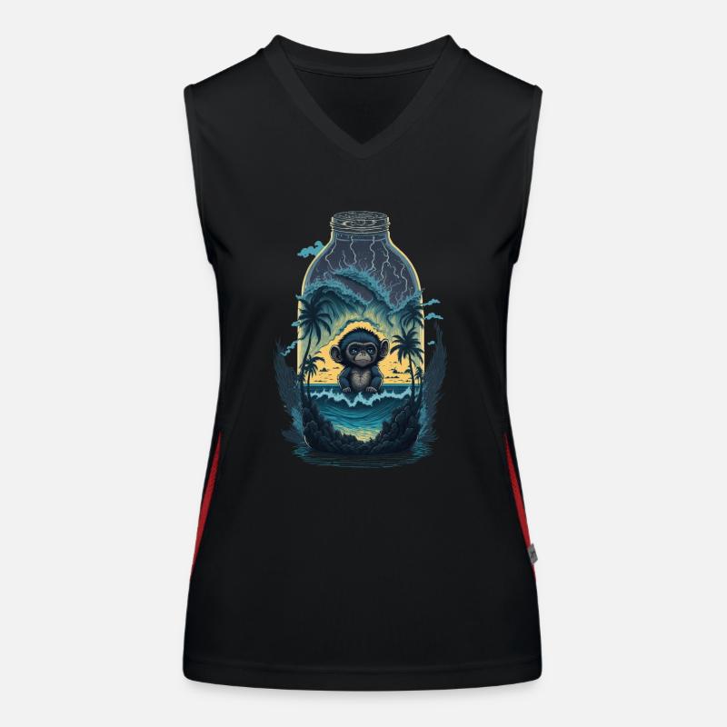 Affe Funktionelles Kontrast-Tank Top für Frauen