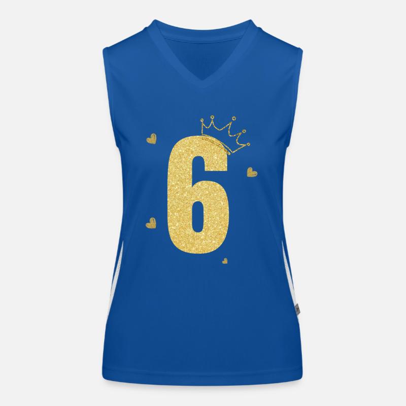6th Anniversary Gold Crown Women's Functional Contrast Tank Top