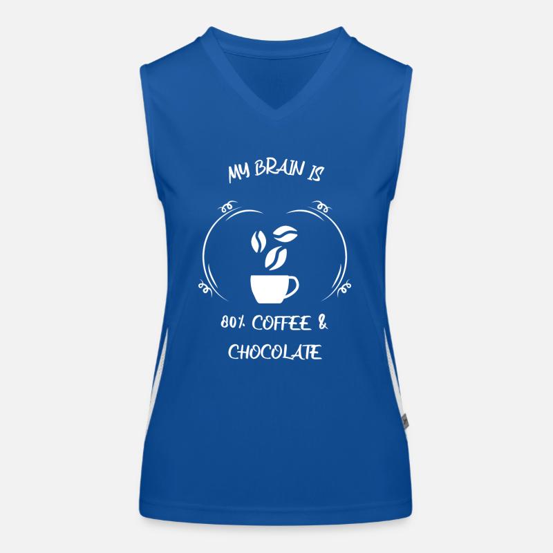 Kaffee Espresso Käffchen & Schokolade Funktionelles Kontrast-Tank Top für Frauen