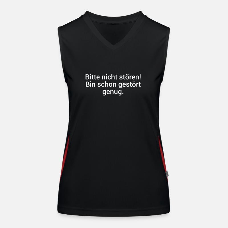 Please don't disturb I'm enough Women's Functional Contrast Tank Top
