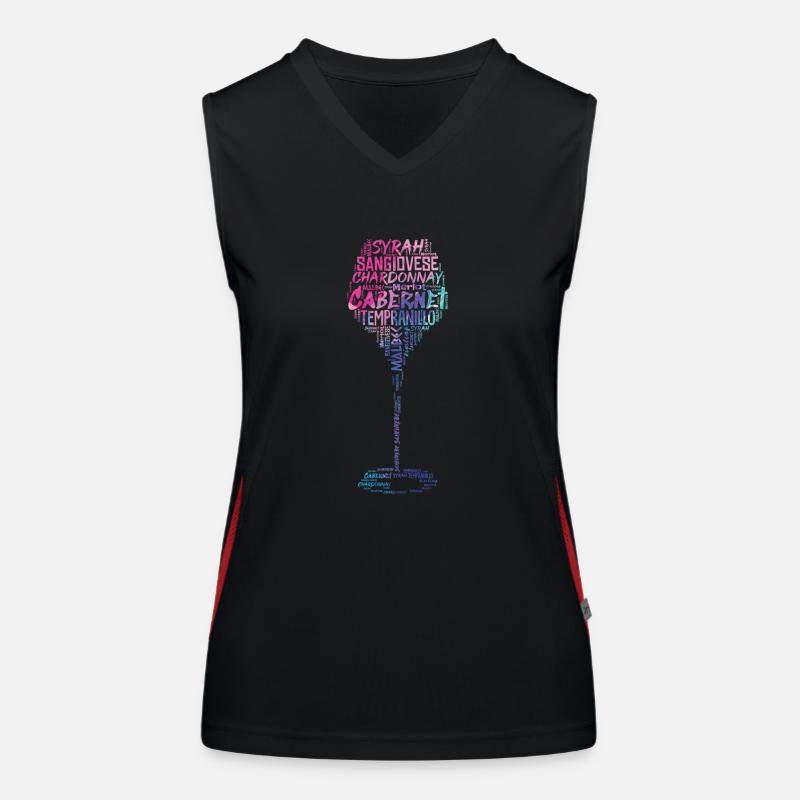 Cépages de vin Débardeur respirant contrasté Femme