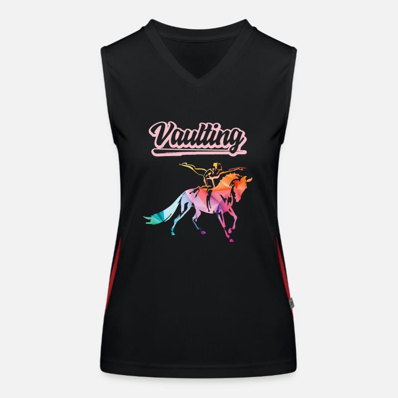 Vaulting Voltigieren Pferd Reiten Funktionelles Kontrast-Tank Top für Frauen