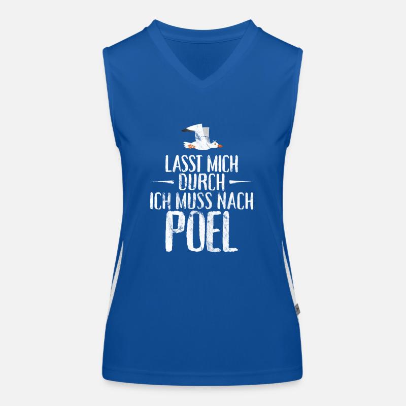 Lasst mich durch ich muss nach Poel Möwe Funktionelles Kontrast-Tank Top für Frauen