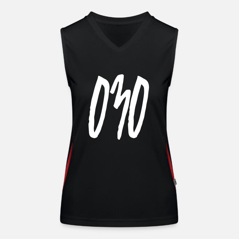 030 Area code Berlin Women's Functional Contrast Tank Top