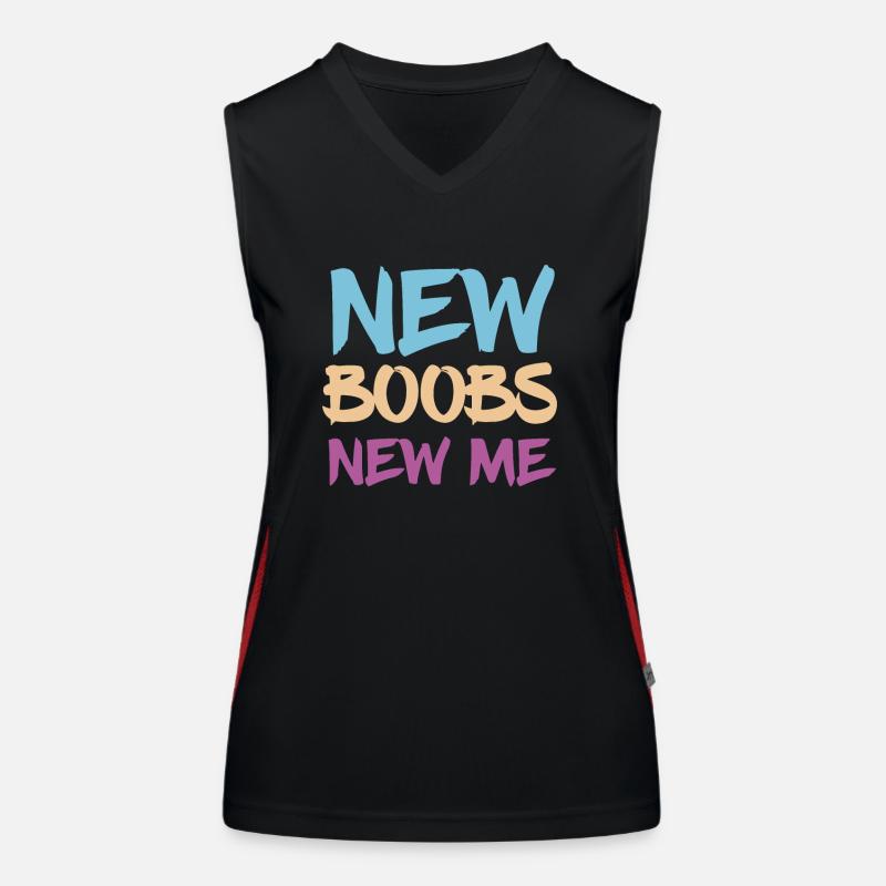 Neue Brüste Neue Ich Lustige Brüste Chirurgie Funktionelles Kontrast-Tank Top für Frauen