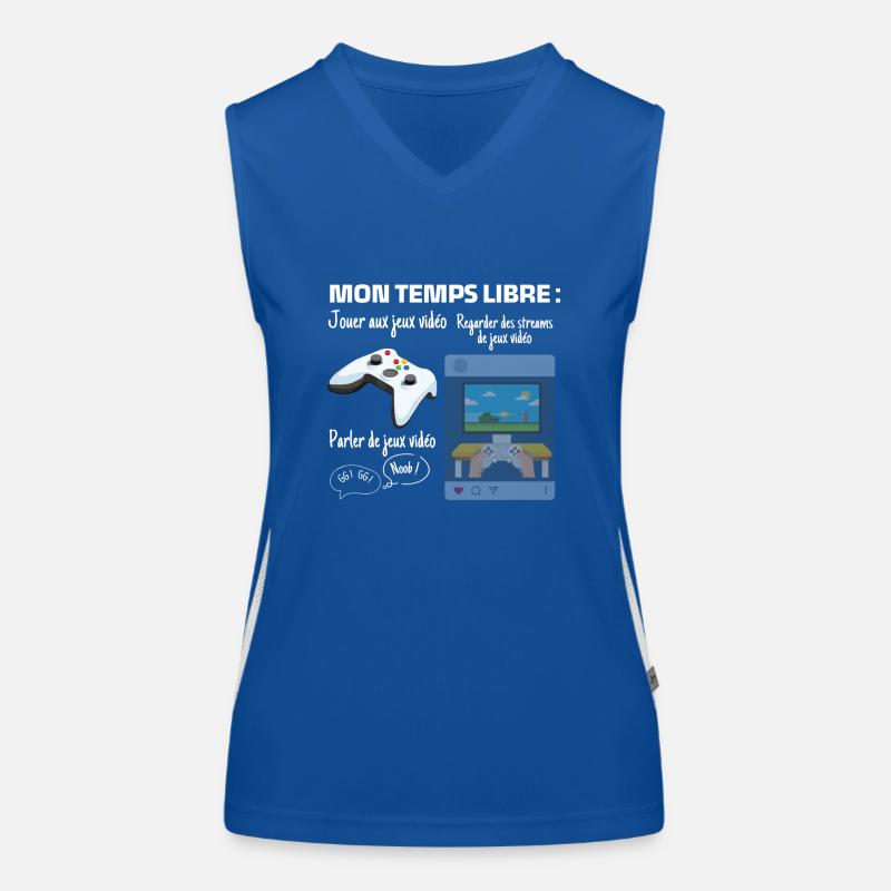 Mon temps libre : 100% gaming Débardeur respirant contrasté Femme