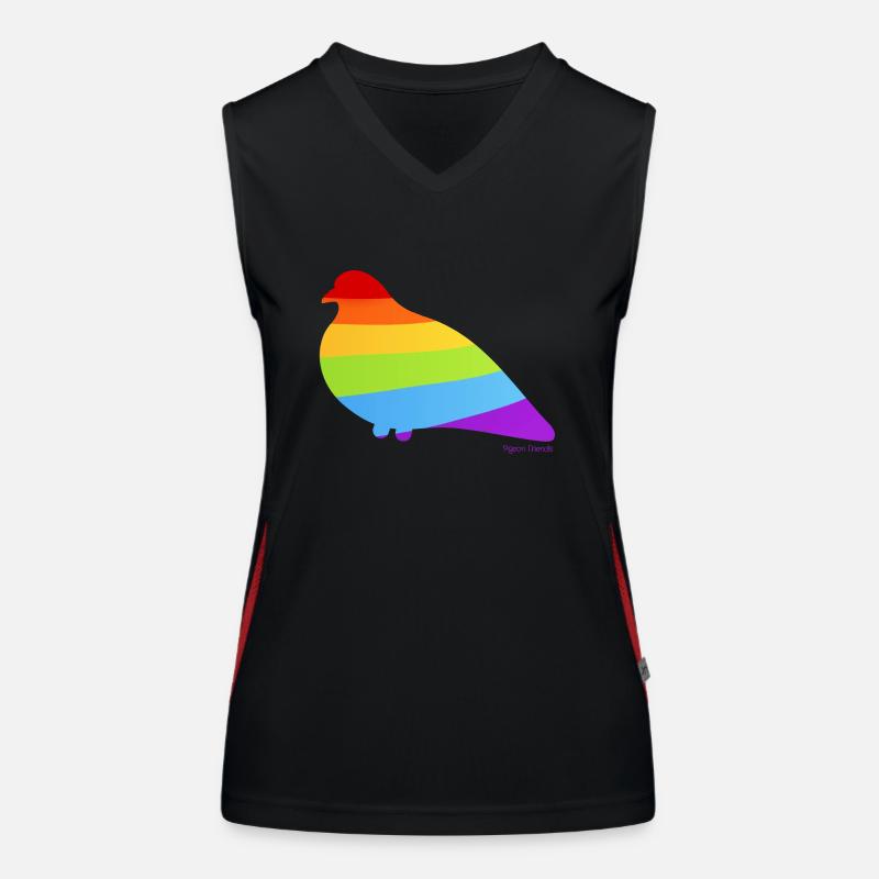 Pigeon Pride : Drapeau de la diversité ! Débardeur respirant contrasté Femme