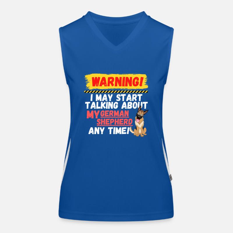Warning German Shepherd Women's Functional Contrast Tank Top