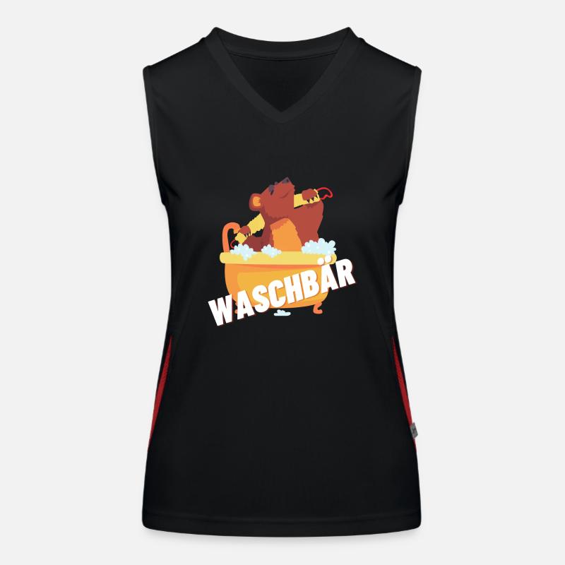 Waschbär Funktionelles Kontrast-Tank Top für Frauen