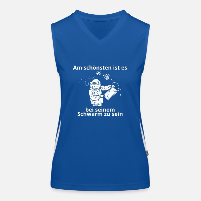 Imker Schwarm Funktionelles Kontrast-Tank Top für Frauen