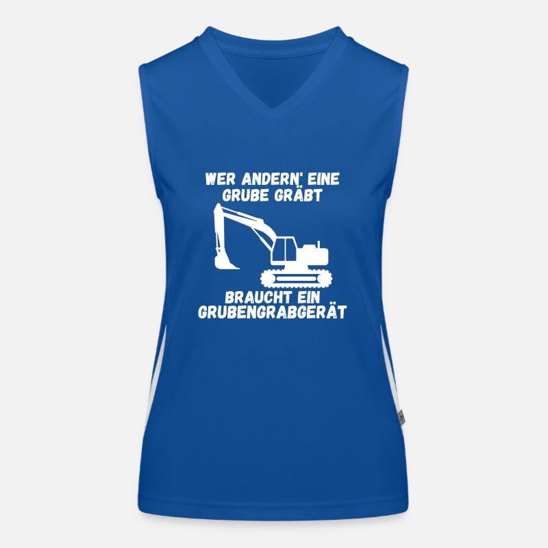 Wer andern eine Grube gräbt braucht ein Funktionelles Kontrast-Tank Top für Frauen