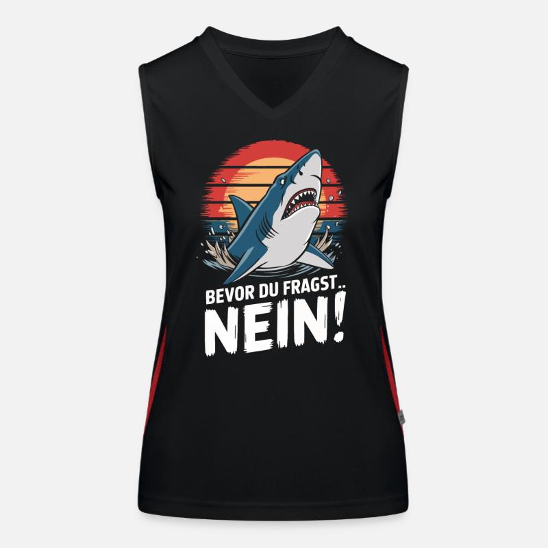 Requin Requin Requins Requin Débardeur respirant contrasté Femme