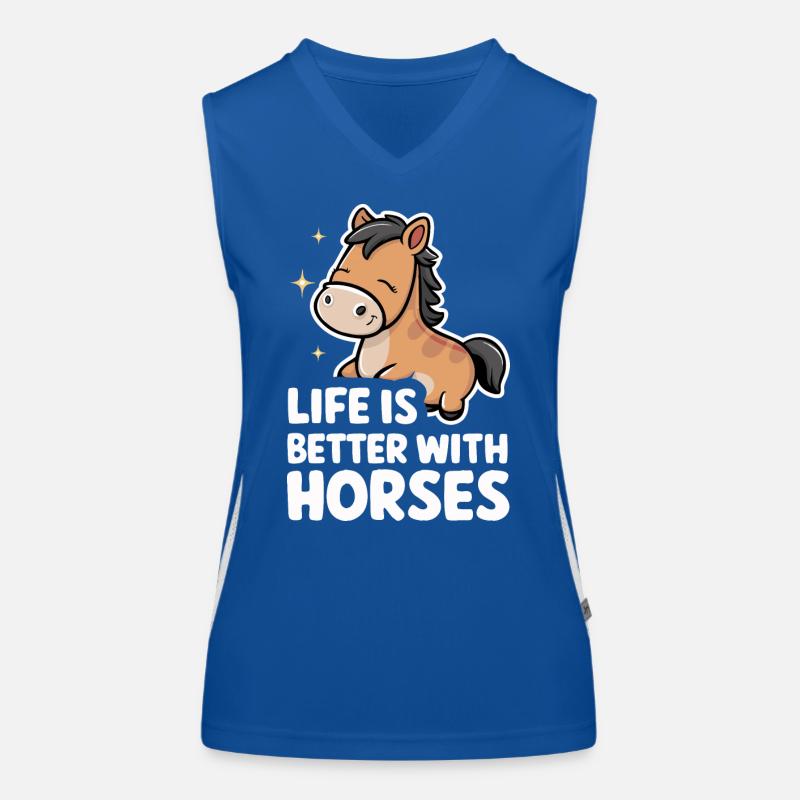 Cheval Équitation Équitation Saut d’obstacles Débardeur respirant contrasté Femme