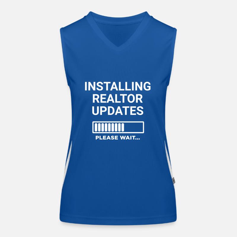 Installing Realtor Updates Please Wait Women's Functional Contrast Tank Top