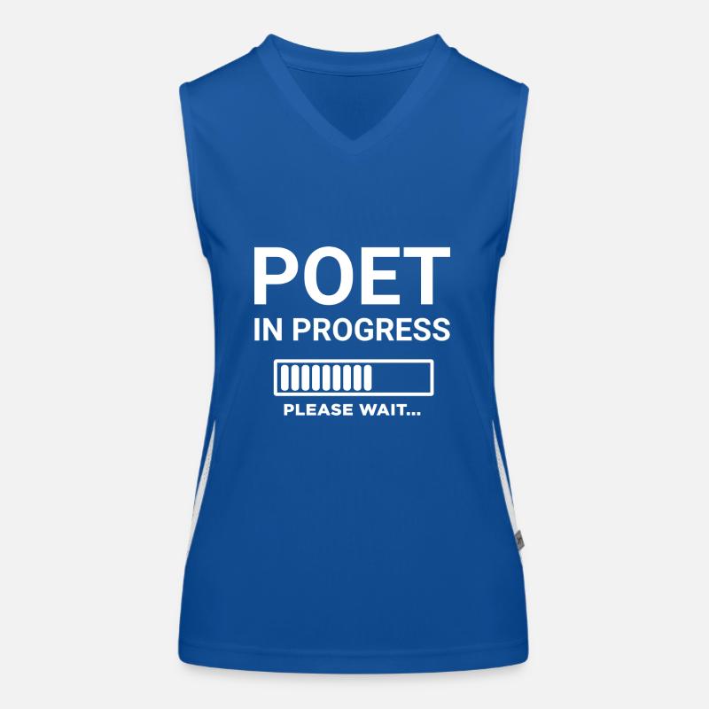 Poet In Progress Please Wait Women's Functional Contrast Tank Top