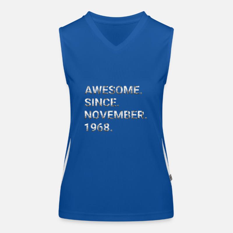 Awesome Since November 1968 Women's Functional Contrast Tank Top