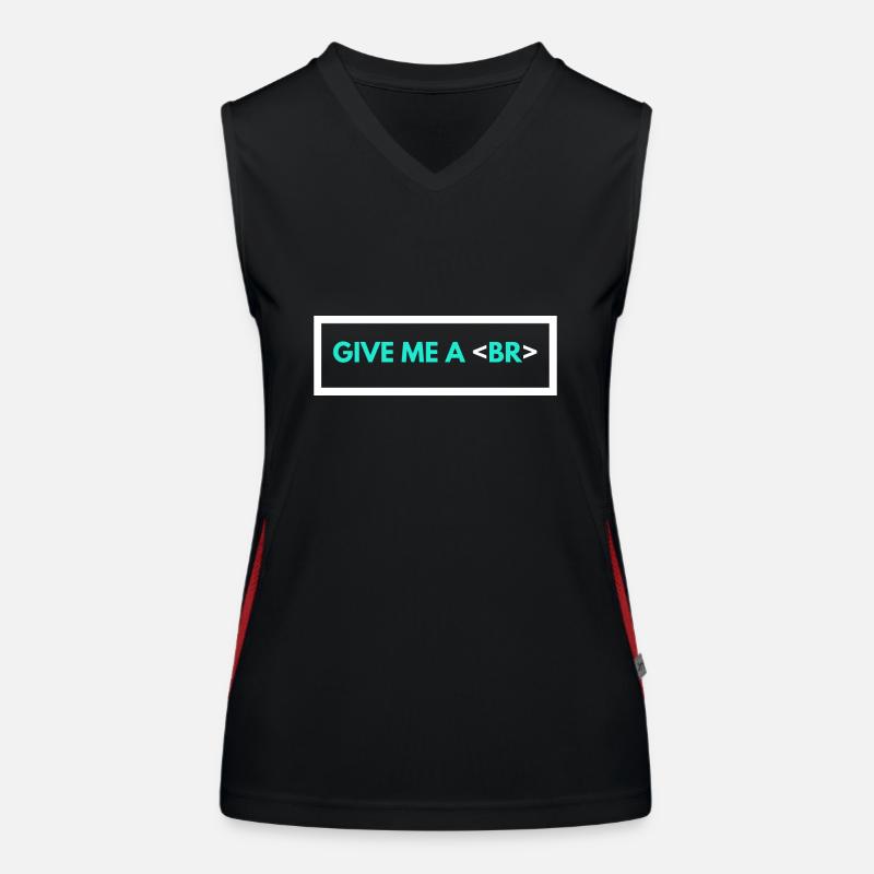 Codage Humour Drôle Programmeur Cadeau HTML Break Tag Débardeur respirant contrasté Femme