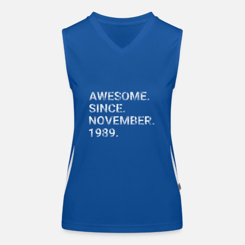 Awesome Since November 1989 Women's Functional Contrast Tank Top