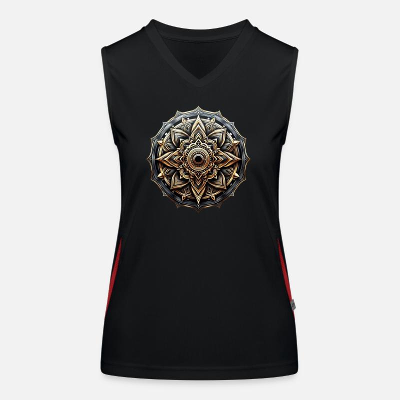 Mandala Harmonie éclat doré Débardeur respirant contrasté Femme