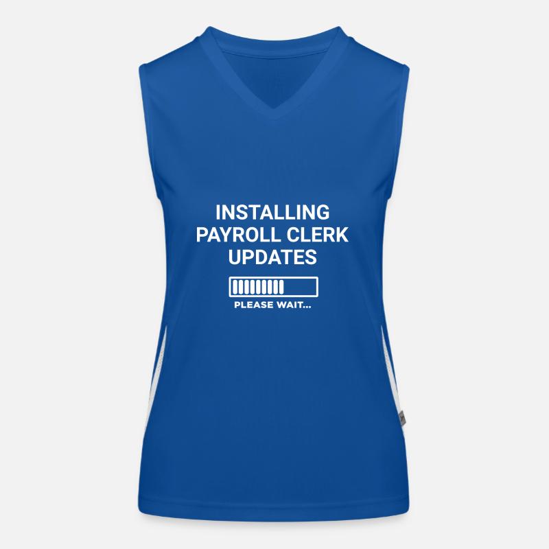 Installing Payroll Clerk Updates Please Wait Women's Functional Contrast Tank Top