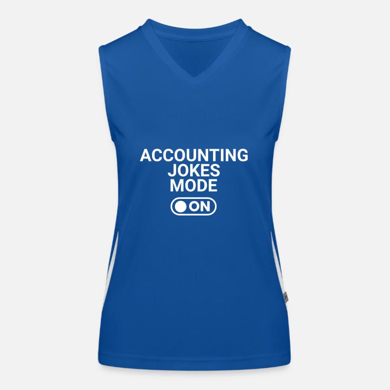 Accounting Jokes Mode ON Women's Functional Contrast Tank Top
