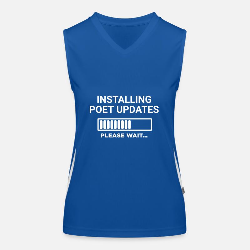 Installing Poet Updates Please Wait Women's Functional Contrast Tank Top