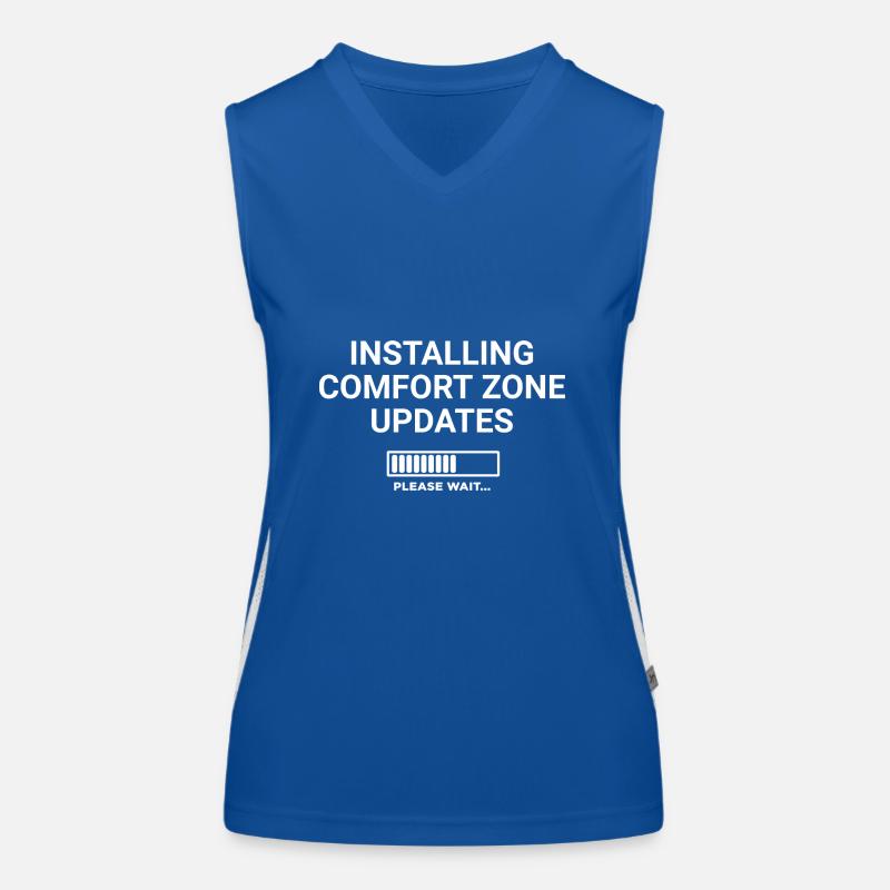 Installing Comfort Zone Updates Please Wait Women's Functional Contrast Tank Top