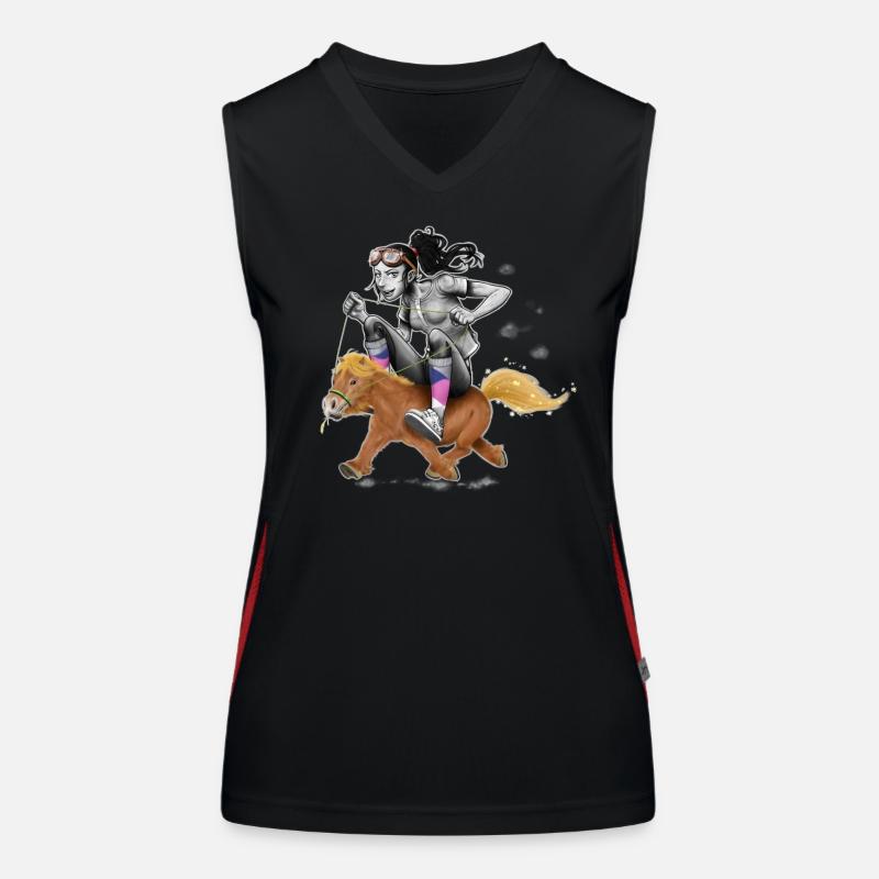 Ponymädchen V2 - 2022 Funktionelles Kontrast-Tank Top für Frauen