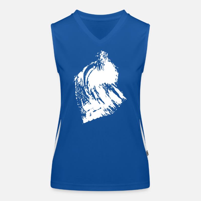 Mural Mountains Funktionelles Kontrast-Tank Top für Frauen