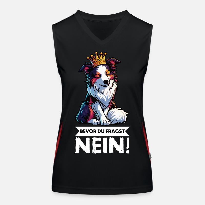 Before you ask: Australian Shepherd Aussie Aussie Women's Functional Contrast Tank Top