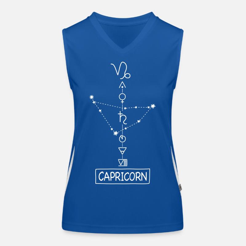 Capricorn - Steinbock Sternzeichen - weiss Funktionelles Kontrast-Tank Top für Frauen