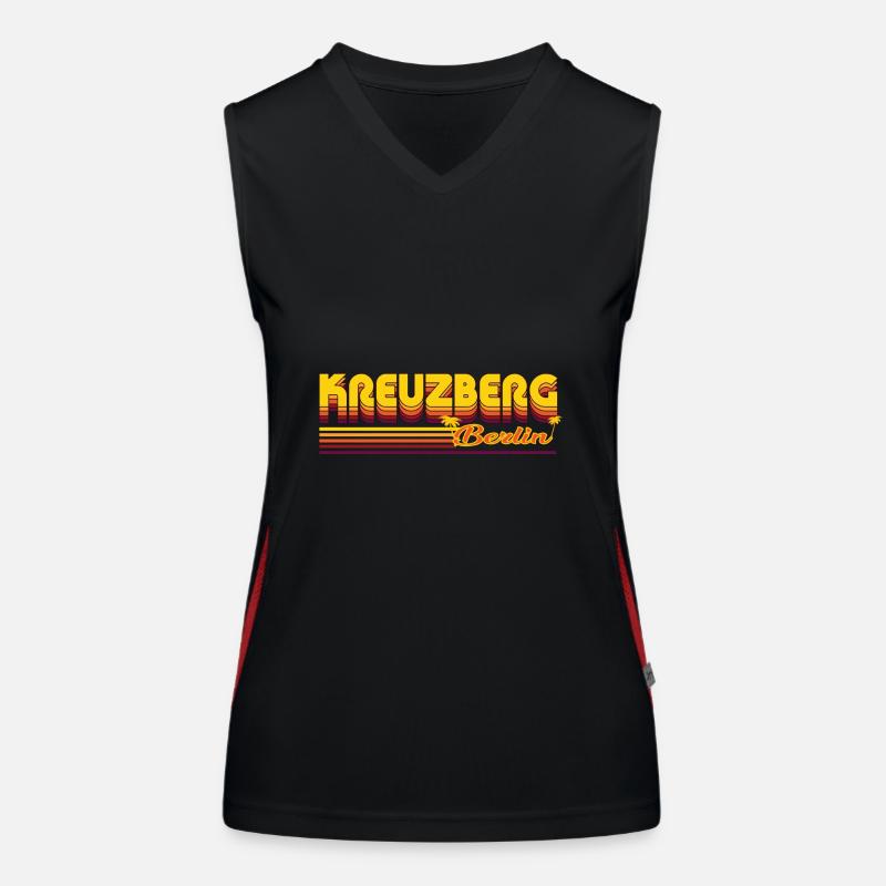 cool Kreuzberg Berlin district design Women's Functional Contrast Tank Top