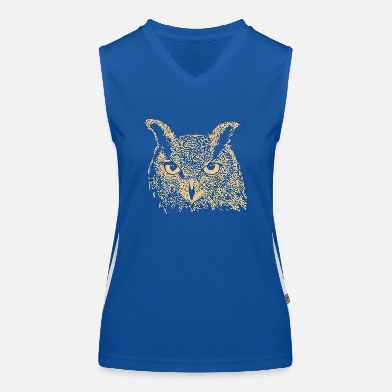 Eule Funktionelles Kontrast-Tank Top für Frauen