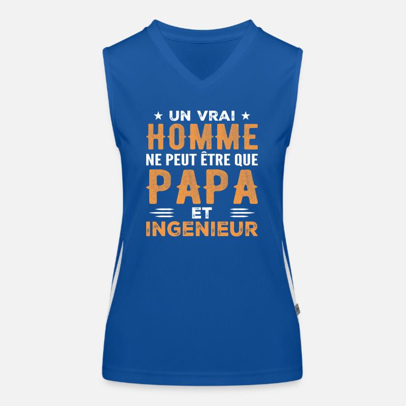 A Real Man Is Just a Dad and an Engineer Women's Functional Contrast Tank Top