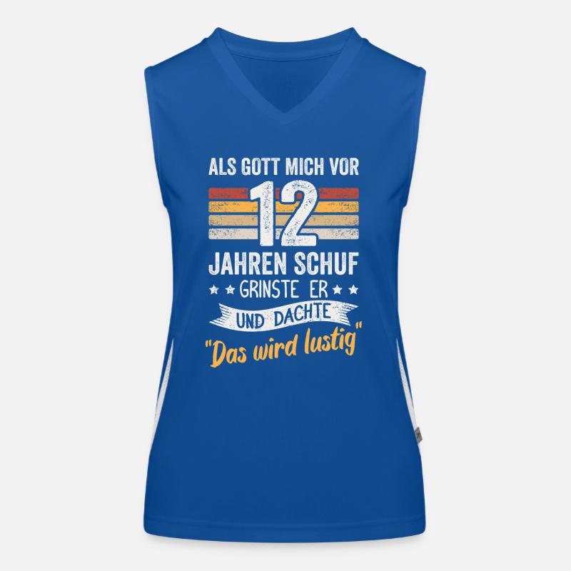 12. Geburtstag als Gott mich vor 12 Jahren schuf Funktionelles Kontrast-Tank Top für Frauen